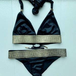 NEW Designer Black Bathing Suit Bikini (Small)